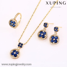 62636-Xuping Elegant Wedding Crystal Jewelry Conjunto de lujo clásico